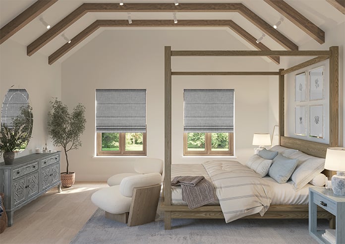 Kildare, Flint - Motorised Roman Blind - Image 8